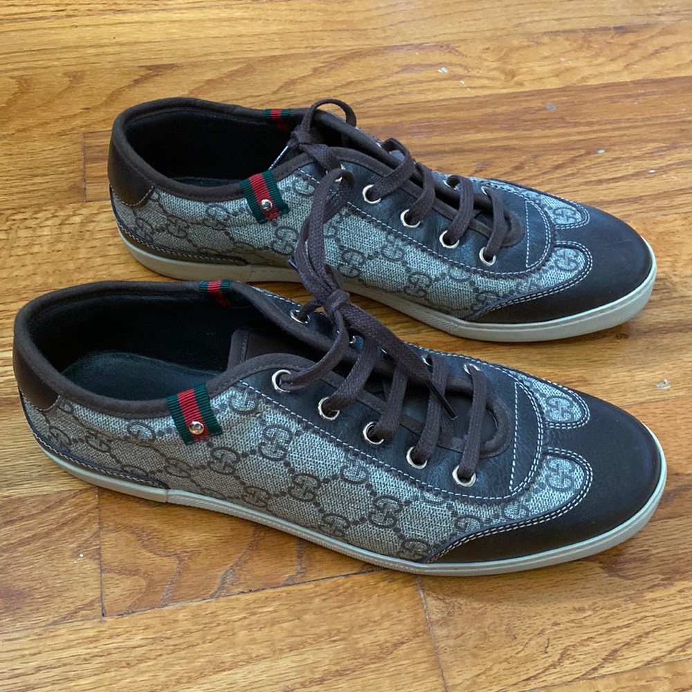 Gucci Beige Ebon 204283 Sneakers size 37.5